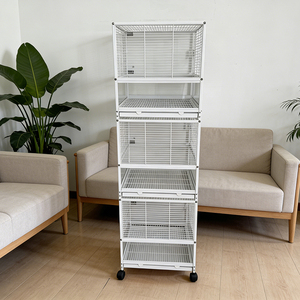 <span class=keywords><strong>Cage</strong></span> à oiseaux de qualité supérieure, simple, double et triple étage, robuste et durable, avec base pour perroquets et petits oiseaux - Product Image 5