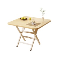Petite table pliante rectangulaire pour salle à manger, bureau, location, appartement, dortoir, vente ambulante et usage domestique