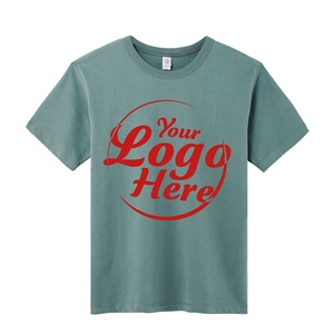 Camiseta blanca informal Vintage para hombre, Camiseta básica sólida de manga corta de algodón pesado 300GSM, venta al por mayor - Product Image 3