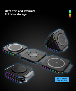 Giải phóng mặt bằng 50% tắt xu hướng 15W 3 trong 1 sạc không dây RGB nhanh Trạm Sạc cargador inalambrico magnetico cho chargeur - Product Image 5
