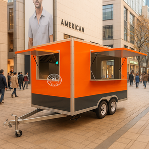 Restaurant extérieur, <span class=keywords><strong>caravane</strong></span> alimentaire, restaurant mobile, camion de restauration, kiosques à café à vendre, normes américaines et australiennes, camion alimentaire 4m en polyuréthane - Product Image 3