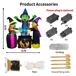 Vendita diretta in fabbrica decorazione stagionale di Halloween gonfiabile tre <span class=keywords><strong>streghe</strong></span> con giardino a LED/prato/festa/evento al coperto all'aperto - Product Image 4