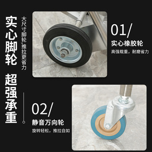 Tongchen Stainless Steel Oxygen Cylinder <b>Trolley</b> Extra Thick <b>Foldable</b> 40L Medical Gas Bottle Cart With Wheels For Hospital Use - Product Image 5
