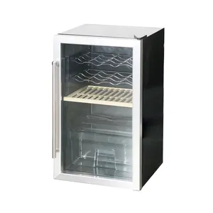 Refrigerador de vinho para uso em hotéis, refrigerador elétrico com mini-compressor preto e aço inoxidável, fabricante chinês