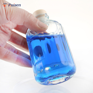 Unique <strong>Mini</strong> Liquor <strong>Bottles</strong> Spirits Vodka Gin Glass <strong>Bottle</strong> 50ml 100ml 200ml Alcohol Small Glass <strong>Bottles</strong> with Wood Stopper - Product Image 4