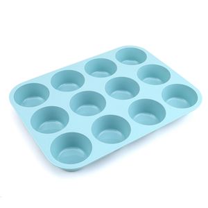 Moule à gâteau en silicone personnalisé pour chocolat, gelée, pudding, desserts, 12 cavités, forme ronde, moules en silicone pour la pâtisserie - Product Image 5