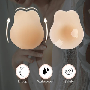 Mei Xiao Ti Herbruikbare Onzichtbare Push Strapless Siliconen Tepel Cover Mooie Jonge Sexy Meisje Borstbladen Dameskleding - Product Image 4