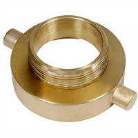 Adaptateur de tuyau d'hydrant Unrulysoul 2-1/2\" NH NST femelle x 2\" NPT mâle en laiton avec embouts à broches dorés