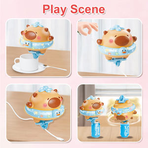 MILI Électrique Tumble Balance <span class=keywords><strong>Jouet</strong></span> Nouveauté Éducation Précoce Mignon Capybara Musique Vertical Rotation Monocycle Funambule <span class=keywords><strong>Jouet</strong></span> - Product Image 3