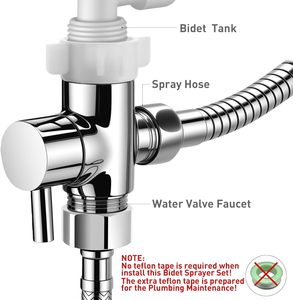 Pulvérisateur de bidet vertical moderne en ABS, portatif, avec buse autonettoyante, garantie de 3 ans, pour utilisation en salle de bain - Product Image 3
