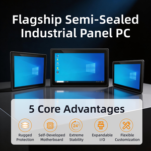 Panel PC Industrial Todo en Uno, Totalmente Sellado, Montado en Pared, Panel Táctil Industrial, Computadora de Control Industrial Integrada - Product Image 4