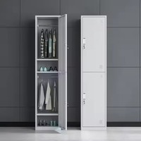 Armoire de rangement en acier à deux portes, casier métallique portable, mobilier pour la maison, la salle de sport, l'école, l'appartement, la chambre, organisateur durable et verrouillable
