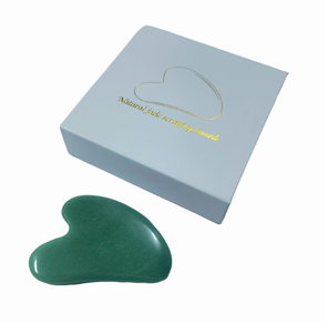Outil de beauté promotionnel, planche gua sha en aventurine verte naturelle avec boîte - Product Image 3