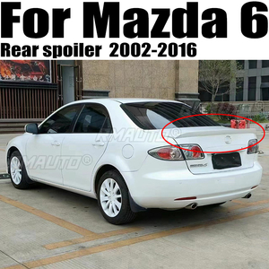 CEYUSOT pour accessoires de spoiler, aileron de coffre noir brillant pour Mazda 6 (2002-2016), lèvre arrière de remplacement, kit de décoration de carrosserie pour Mazda6 - Product Image 1