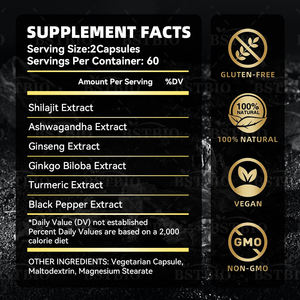 बेस्टबायो ओम प्राकृतिक हिमलयन शिलजीत 120 कैप्सूल/बोतल शिलजीत कैप्सूल - Product Image 2