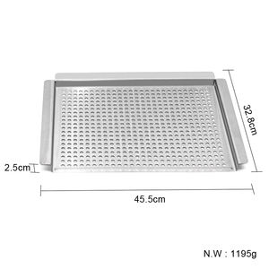 Stainless Steel BBQ Tray <strong>Griddle</strong> <strong>Pan</strong> Tray for Fish Meat Vegetables Grilling Cooking <strong>Grill</strong> Basket - Product Image 6