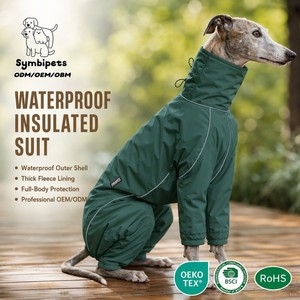 Manteau imperméable et coupe-vent pour chien Greyhound, veste réfléchissante pour animaux de compagnie, impression personnalisée couleur OEM ODM, tenue d'extérieur, vêtements pour animaux - Product Image 1
