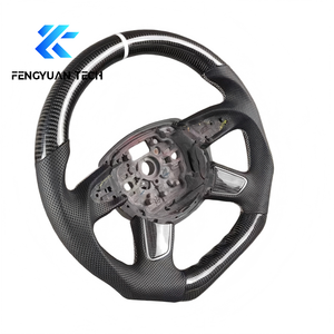 Volant de voiture en fibre de carbone forgée OEM pour Audi A4 B8 B8.5 A6 C7 C7.5 <span class=keywords><strong>S</strong></span> <span class=keywords><strong>Line</strong></span> 2013 2014 2015 2016 sans airbag - Product Image 4