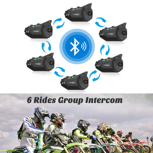 Intercomunicador para motocicleta R1 Plus, dispositivo de audio con lente HD impermeable, Bluetooth, vídeo 1080P, 6 conductores y FM, Wifi, casco - Product Image 3