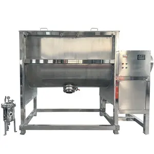 Máquina de mezcla de polvo procesamiento de alimentos Mezclador horizontal agitadores helicoidales químicos licuadora de cinta de acero inoxidable
