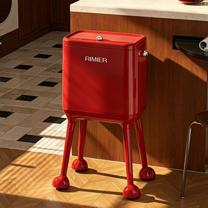 COIZY Cestino per Rifiuti da Cucina con Ruote, Bidone <span class=keywords><strong>della</strong></span> <span class=keywords><strong>Spazzatura</strong></span> in Plastica con Coperchio per il Bagno - Product Image 3