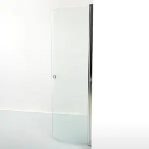 6-12mm tunggal melengkung bengkok Tempered Shower pintu kaca