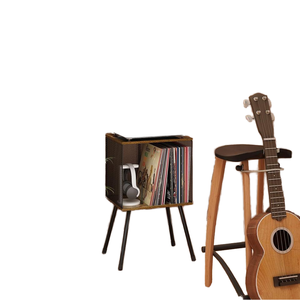 Étagère de rangement pour <span class=keywords><strong>CD</strong></span>/disques en acier moderne réglable, 2 étagères, type sur pied, meubles de maison pour le salon, stocke plusieurs - Product Image 1