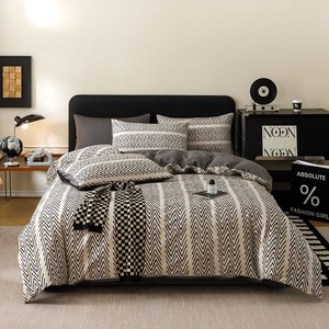 Nuevos Lanzamientos 2026: Juego de Ropa de Cama de Algodón Ecológico 200TC, Estilo Nórdico Europeo Minimalista y Lujoso, Incluye Funda Nórdica y <span class=keywords><strong>Fundas</strong></span> de Almohada - Product Image 4