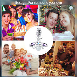 Diseño Personalizado - Cuentas Luminosas Estilo <span class=keywords><strong>Pandora</strong></span> <span class=keywords><strong>Originales</strong></span> con Forma <span class=keywords><strong>de</strong></span> Camaleón y Luciérnaga para Pulsera, Joyería <span class=keywords><strong>de</strong></span> Plata 925 con Baño <span class=keywords><strong>de</strong></span> Cobre - Product Image 5