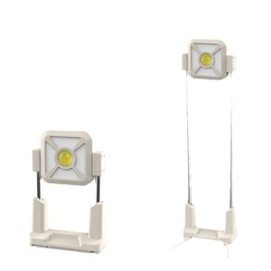 Solar Powered Portable Work <b>Light</b> LED Outdoor Camping Fishing <b>Lamp</b> With <b>Red</b> Warning <b>Light</b> Freestanding Design - Product Image 5