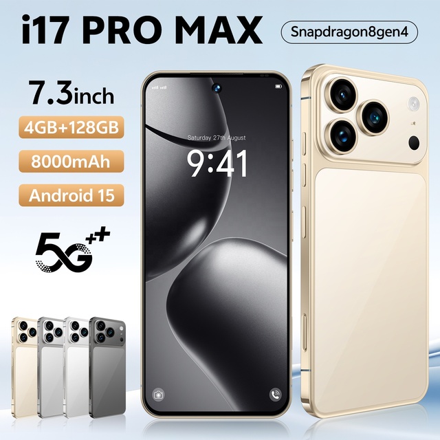 Ultra 5G Smartphone with 108MP Camera Large 7.3 Inch HD Screen Deca Core CPU 7800mAh Battery I17 Pro Max MTK HighEnd Processor