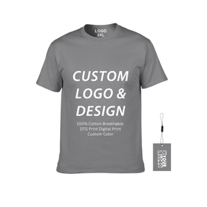 T-shirts personnalisés pour hommes, coupe ample, épaules tombantes, coton de haute qualité, impression graphique, streetwear, vente en gros 8065 - Product Image 1