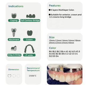 43-56% Zircone hautement translucide tous matériaux céramiques pour système Full <span class=keywords><strong>Bridge</strong></span> 98mm AG ZZ Cadcam - Product Image 5