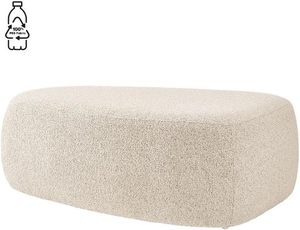 Grand pouf en tissu bouclé Carlese - Product Image 2