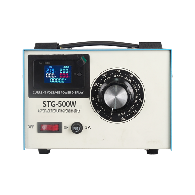 STG-500VA Voltage Regulator Varic Single 220V Input 0-300V Output Copper Coil Power Transformer for 50/60Hz Frequency