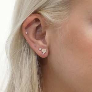 Elegant Round Brilliant Lab Grown Diamond <b>Stud</b> Earrings 925 <b>Sterling</b> <b>Silver</b> Luxury Fine Jewelry Anniversary Gift - Product Image 4