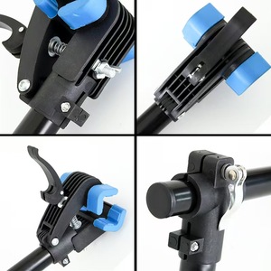 Support de réparation mural pour vélo de montagne, rotation à 360°, réglable, pliable, support de travail à pince, support d'entretien extérieur - Product Image 6
