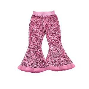 Wholesale Toddler Baby Girls Full Length Casual Colorful <b>Sequin</b> Flare <b>Pants</b> Kids Fashionable Trousers - Product Image 5