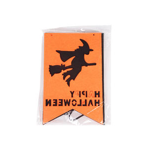 Bandera de <span class=keywords><strong>burla</strong></span> no tejida de Halloween, decoración de escena de Ambiente y suministros de arreglo, banderines de calabaza - Product Image 6