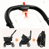 Poussette pour animaux de compagnie avec panier amovible, pliage automatique en un clic, suspension 4 roues, double frein, 20 kg, OEM ODM