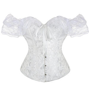 Corsé Sexy de Satén para Mujer con Cordones y Varillas Sobre el Busto, Top Tipo Bustier, Faja Moldeadora de Cintura, Tallas S-6XL - Product Image 1