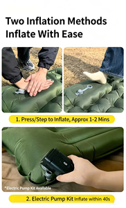 Foot Pressed Self Inflatable Sleeping Pad TPU Ultralight Compact Air <b>Mattress</b> Built-in Pump Pillow Portable Camping Travel Mat - Product Image 5