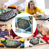 Chaîne Triangle Jeu d'échecs Jeu de Trigle Jouet éducatif pour enfants de 3 ans et plus Planche de stratégie pour les soirées de jeu en famille