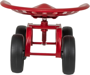Carrito de Jardín Resistente y Ajustable con Giro de 360°, Estructura Metálica Robusta, Ideal para Jardinería y Trabajos en el Patio, Carrito de Jardín con Ruedas y Asiento - Product Image 3