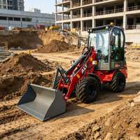 Chargeuse sur pneus chinoise AOLITE 0,8 tonne diesel, mini-chargeuse frontale agricole et de jardin pour la construction