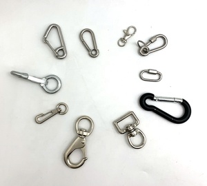 Différents types de crochets de <span class=keywords><strong>suspension</strong></span> de gréement de sécurité Mousqueton pivotant en acier Boulon Mousqueton pour accrocher - Product Image 1