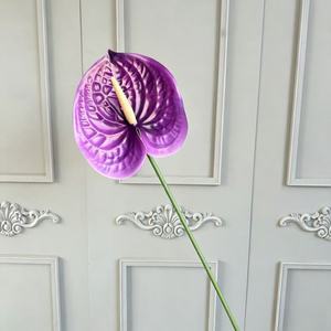 Plante artificielle de feuille de palmier rouge simulée, hydratante, verte, Flamingo Guanyinlian, design pendulaire pour la décoration intérieure - Product Image 6
