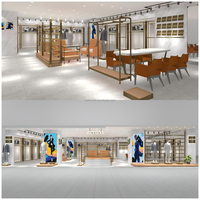 Vitrine de présentation pour projet de vêtements, étagère, armoire, solution de conception pour boutique, magasin entier