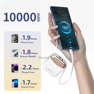 HYTO Mini 10000mAh Power Bank USB C <span class=keywords><strong>Carga</strong></span> <span class=keywords><strong>rápida</strong></span> con cable PD20W 22,5 W <span class=keywords><strong>Batería</strong></span> de repuesto <span class=keywords><strong>externa</strong></span> para IPhone Samsung <span class=keywords><strong>Xiaomi</strong></span> - Product Image 5