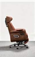 Fauteuil inclinable ergonomique en cuir véritable sans dossier, design moderne, écologique, pivotant, pour hôpital, salon, confort et détente